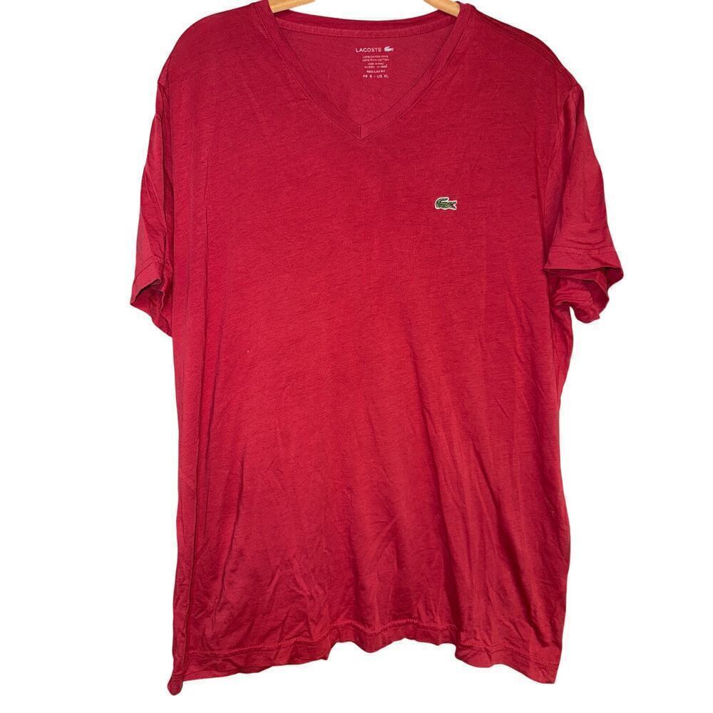 LACOSTE size XL V NECK shirt pima cotton